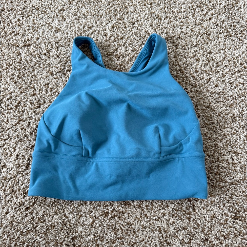 lululemon athletica Blue Wonder Train Long Line Sports Bra